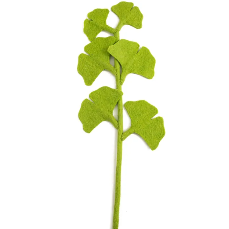 Fashion Felt Ginkgo Leaf – Mid Green Felt Flowers