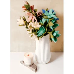 Best Felt Watsonia Flower Cerulean Blue Felt Flowers