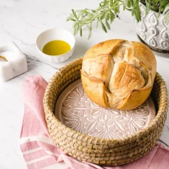Online Flowering Lily Bread Warmer Basket Tabletop | Bread Warmer Baskets