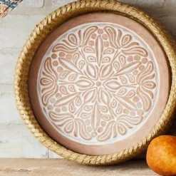 Online Flowering Lily Bread Warmer Basket Tabletop | Bread Warmer Baskets