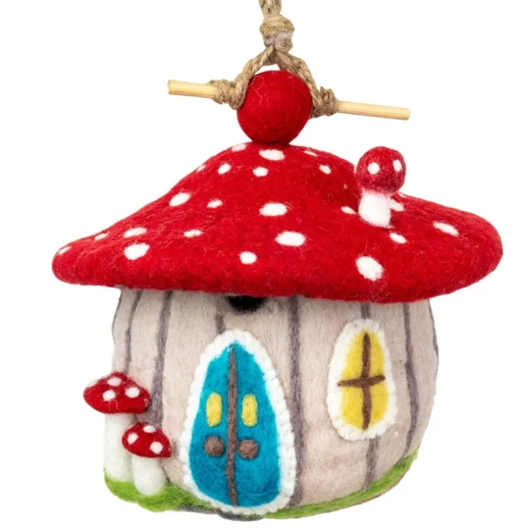 Best Forest Mushroom Felt Birdhouse Birdhouses