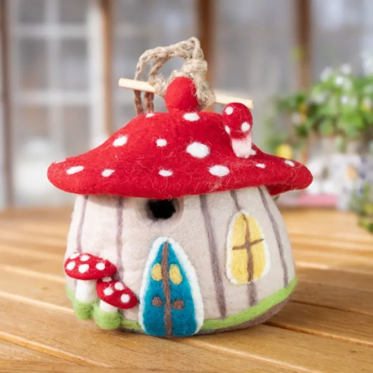 Best Forest Mushroom Felt Birdhouse Birdhouses