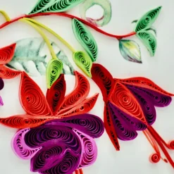 Clearance Fuchsia Quilling Card Bird & Flower Cards
