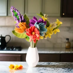 Hot Garden Party Felt Flower Bouquet Felt Flowers