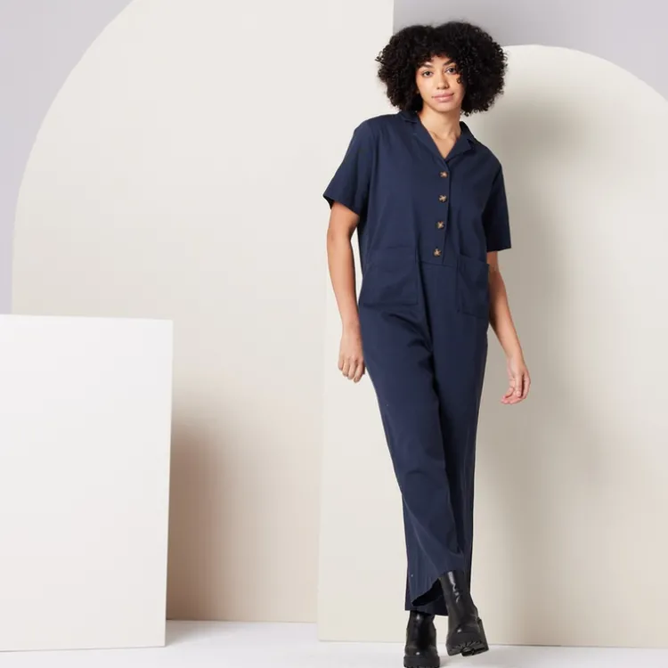 Hot Gemini Jumpsuit Dark Blue Women Women’s Sale | Pants & Jumpsuits