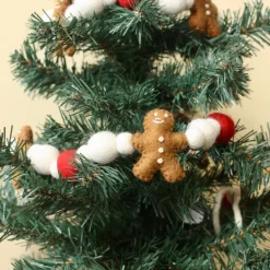 Outlet Gingerbread Felt Garland Garlands