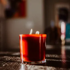 Outlet Glass Candle Pomegranate & Champagne 17 oz. Candles