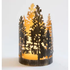 Discount Gold Forest Lantern Large Candles | Lanterns & Night Lights