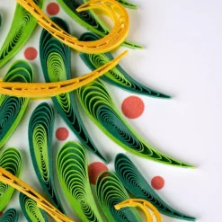 New Gold Garland Christmas Tree Quilling Card Christmas Cards
