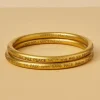 Outlet Gold Tone Peace All Around Bangle Standard Bracelets & Cuffs
