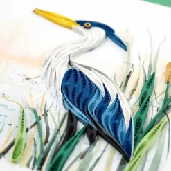 Hot Great Blue Heron Quilling Card Frame It! | Bird & Flower Cards