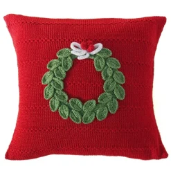 Fashion Green Wreath 10″ Pillow Pillows