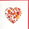 Hot Heart Quilling Card Love Cards