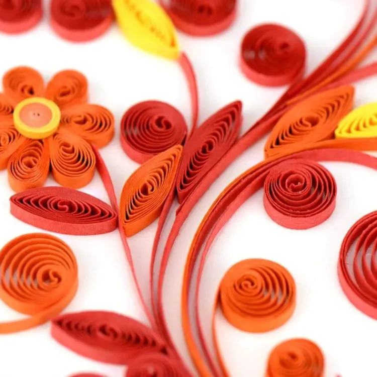 Hot Heart Quilling Card Love Cards