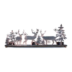 Outlet Holiday Reindeer Scene Candleholder Candles | Lanterns & Night Lights