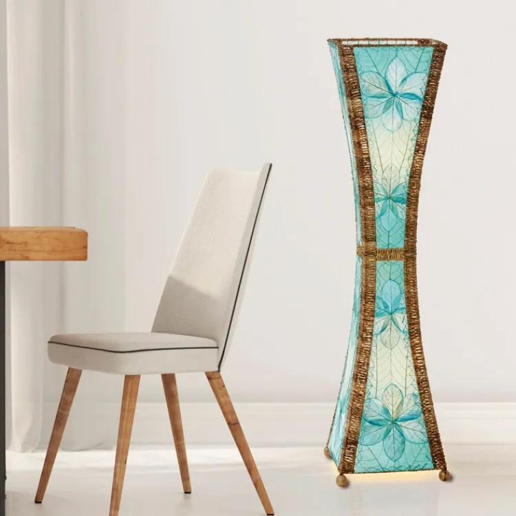 Sale Hourglass Large Leaf Lamp – Blue – preorder for est. ship 8/2025 Leaf Lamps