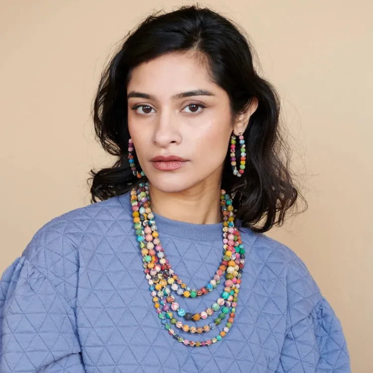 Online Intertwining Kantha Necklace Kantha Jewelry | Necklaces