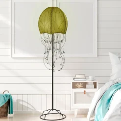 Best Jellyfish Floor Leaf Lamp – Green – preorder for est. ship 6/2025 Leaf Lamps