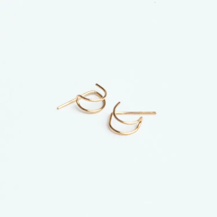 Discount Journey of Hope Huggie Earrings 14K Gold Earrings