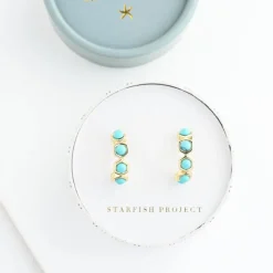 Discount Joyful Turquoise Small Hoop Earrings Fight Trafficking | Earrings