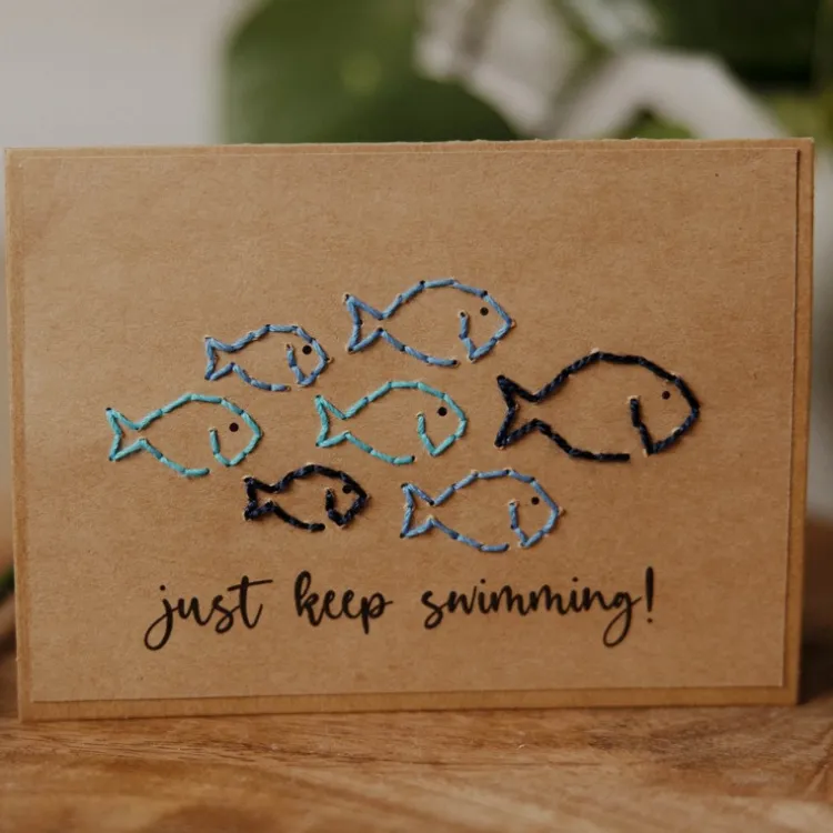 Fashion Just Keep Swimming Greeting Card Special Occasion Cards