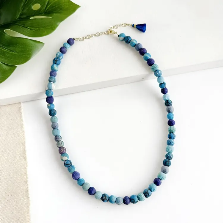 Outlet Kantha Azure Classic Necklace Kantha Jewelry | Necklaces