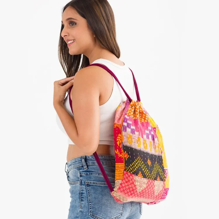 Online Kantha Backpack Bags