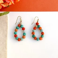Hot Kantha Capri Teardrop Earrings Kantha Jewelry | Earrings