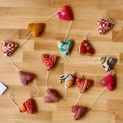 Discount Kantha Heart Garland Garlands | Wall Decor