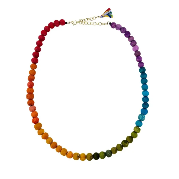 Online Kantha Prism Necklace Kantha Jewelry | Necklaces
