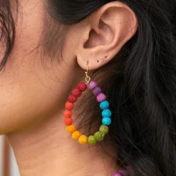 Discount Kantha Prism Teardrop Earrings Earrings | Kantha Jewelry