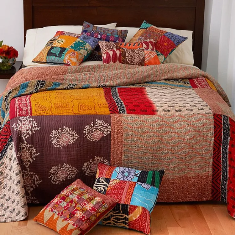 Best Kantha Quilt – Queen Size Blankets & Throws