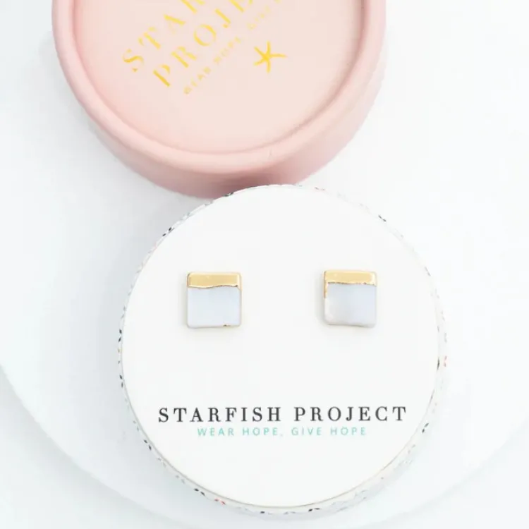 Fashion Kelly Mother of Pearl Earrings Fight Trafficking | Earrings