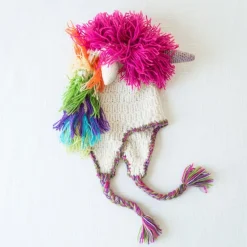 Online Kids Animal Hat Unicorn White Knitwear