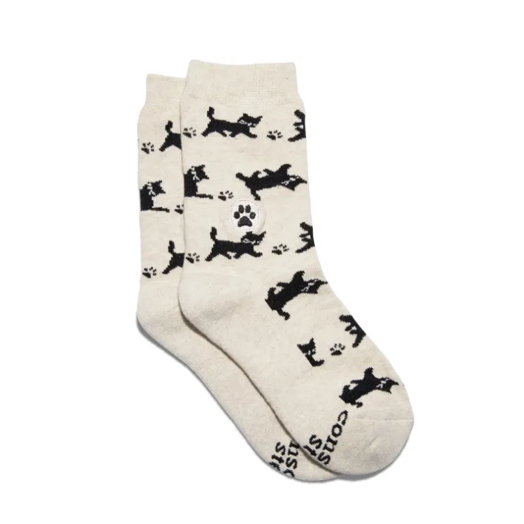 Sale Kids Socks that Save Cats Beige Cats Socks