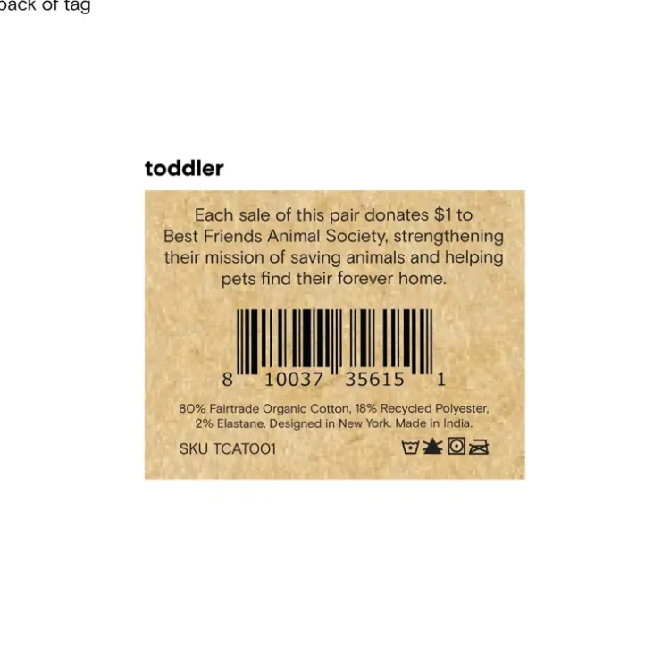 Sale Kids Socks that Save Cats Beige Cats Socks