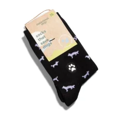 Sale Kids Socks That Save Dogs Black Socks