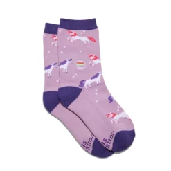 New Kids Socks that Save LGBTQ Lives Purple Unicorns Socks