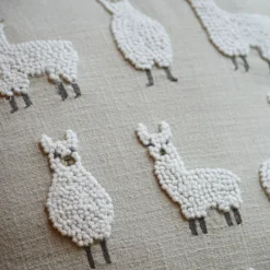 Discount Knotty Llama Embroidered Pillow Pillows