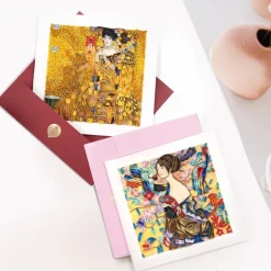 Online Lady in Gold Art Quilling Card Famous Painting Cards