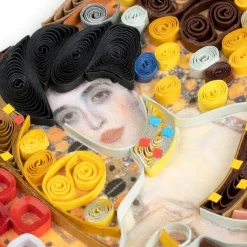 Online Lady in Gold Art Quilling Card Famous Painting Cards