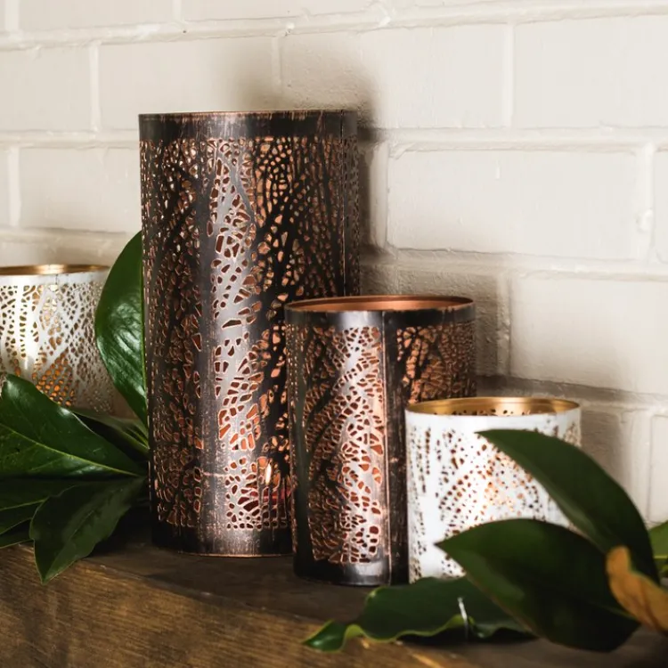 Clearance Large Tree of Life Iron Lantern Candles | Lanterns & Night Lights