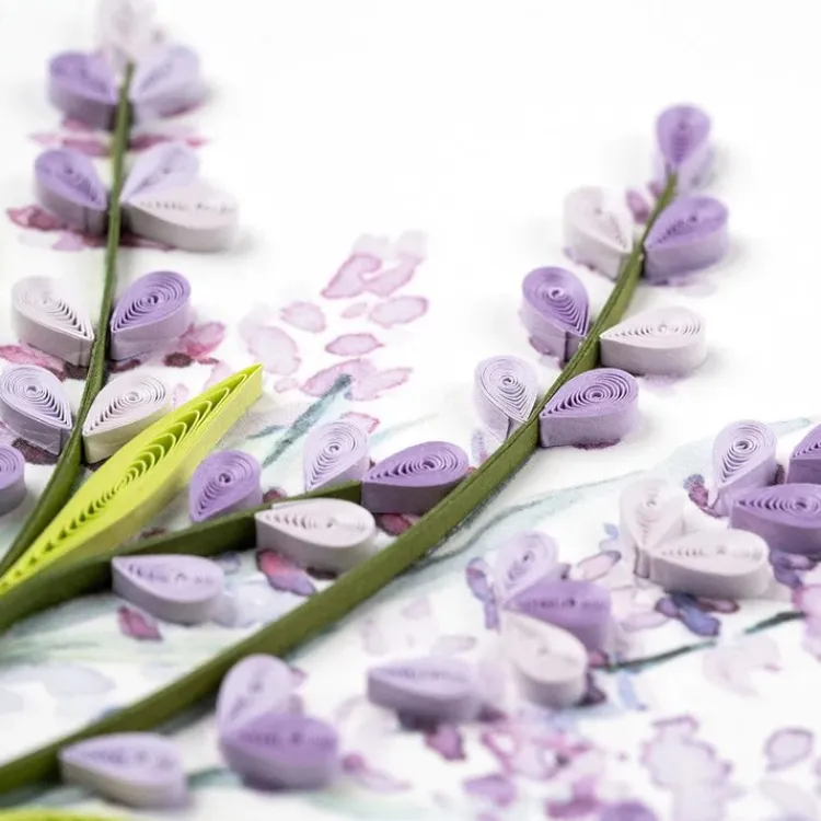 Fashion Lavender Bunch Quilling Card Frame It! | Bird & Flower Cards