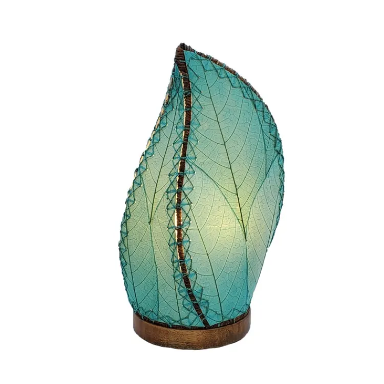 New Leaflet Table Lamp – Blue Leaf Lamps