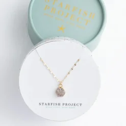 New Let the Light in Gold Necklace Rose Druzy Fight Trafficking | Necklaces
