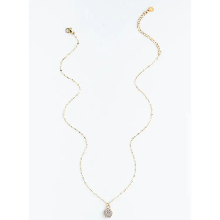 New Let the Light in Gold Necklace Rose Druzy Fight Trafficking | Necklaces