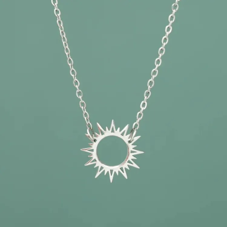 Fashion Mallory Sun Necklace Silver Fight Trafficking | Necklaces
