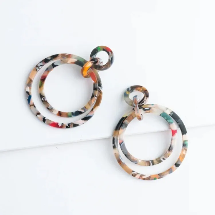 Clearance Margot Multicolored Resin Dangle Earrings Fight Trafficking | Earrings