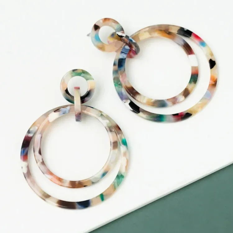 Clearance Margot Multicolored Resin Dangle Earrings Fight Trafficking | Earrings