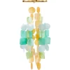 Best Medium Capiz Shell Chime – Tropical Flowers Capiz Wind Chimes